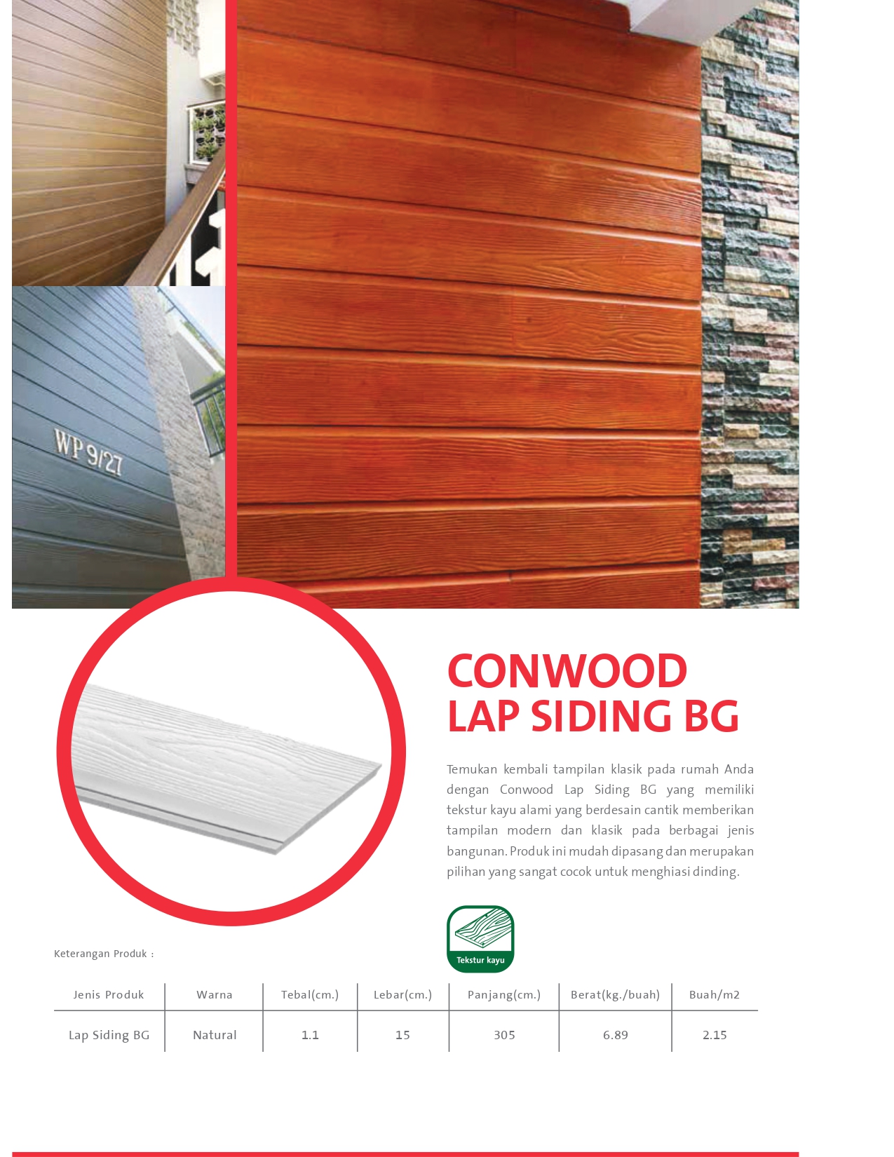 CONWOOD LAP SIDING BG