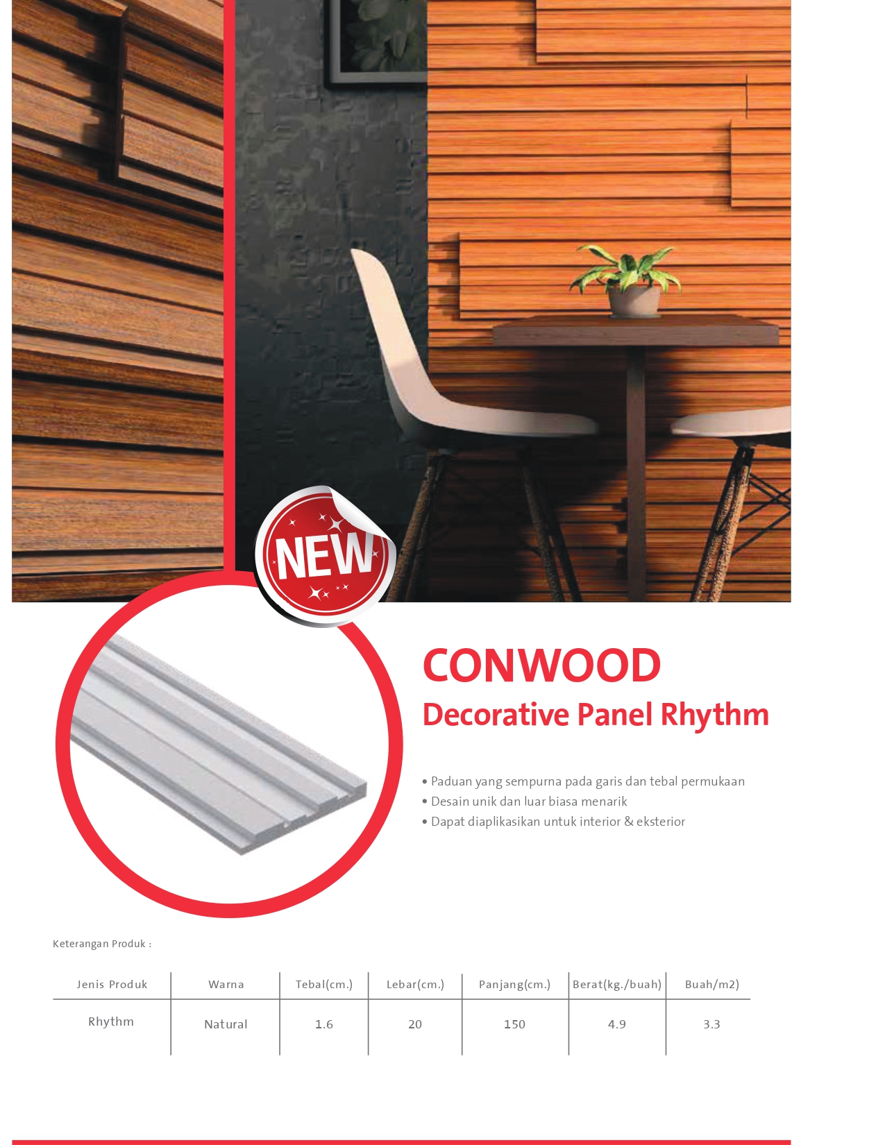 CONWOOD DECORATIVE PANEL RHYTHM